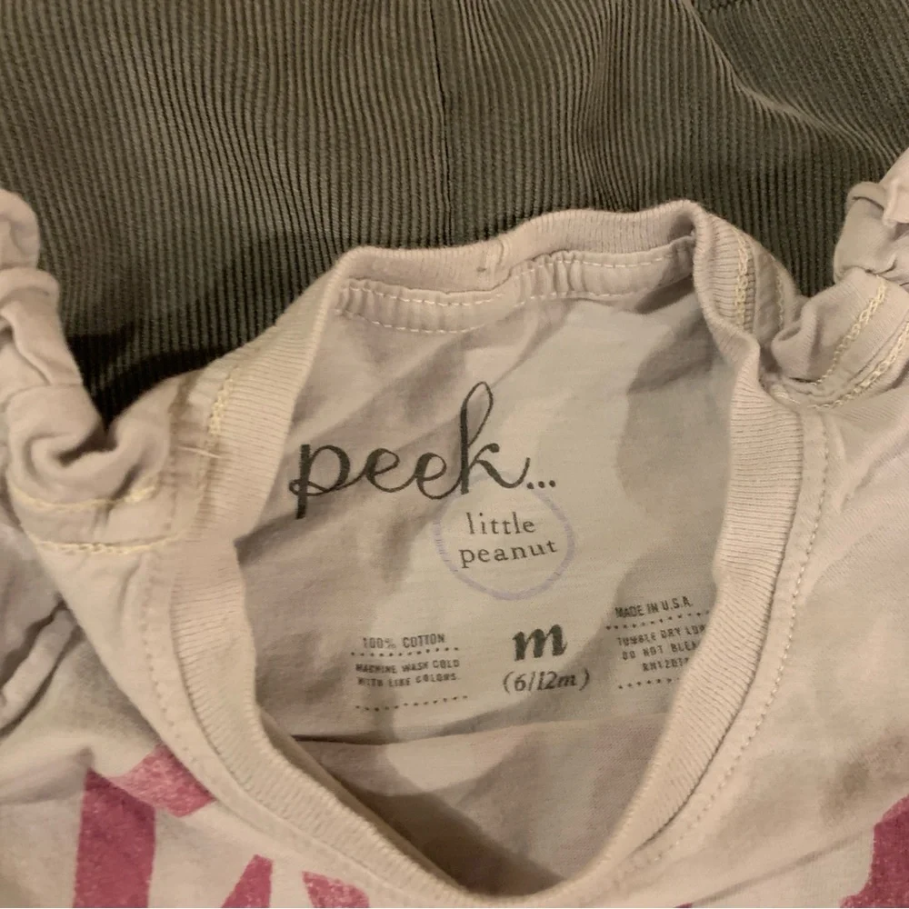 Peek T Shirt Love Short Sleeve Top Girl Size 6 12 Months Little Peanut Purple